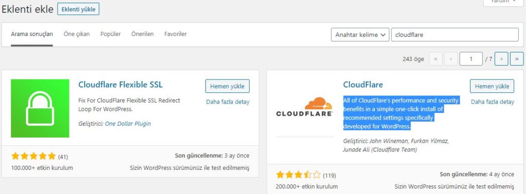 Cloudflare WordPress Plugin