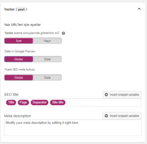 yoast seo post ayarları